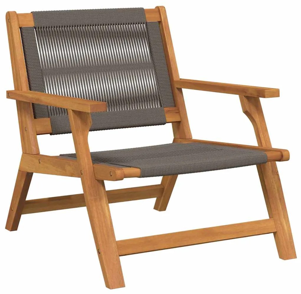 Cadeiras de Jardim 2 pcs Cinzas 67x78x73 cm em Madeira Sólida de Acáci