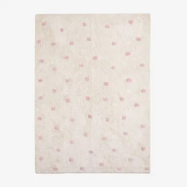 Tapete De Algodão (171x123 Cm) Jankiel Kids Cor-de-rosa Peônia - Sklum