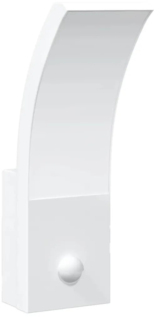 Candeeiros parede LED exterior c/ sensor 2 pcs alumínio branco