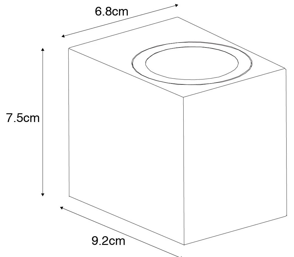 Candeeiro de parede exterior moderno castanho enferrujado em plástico - Baleno Moderno