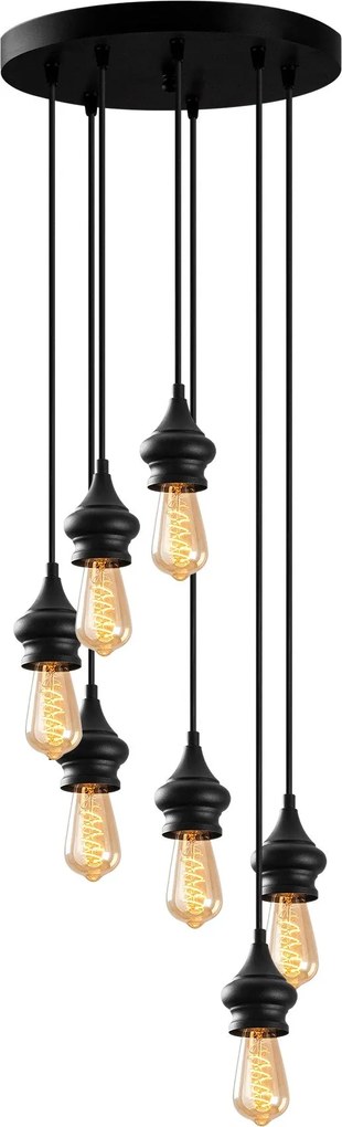 Candeeiro Chandelier Alaaddin – Preto – 44 x 44 cm