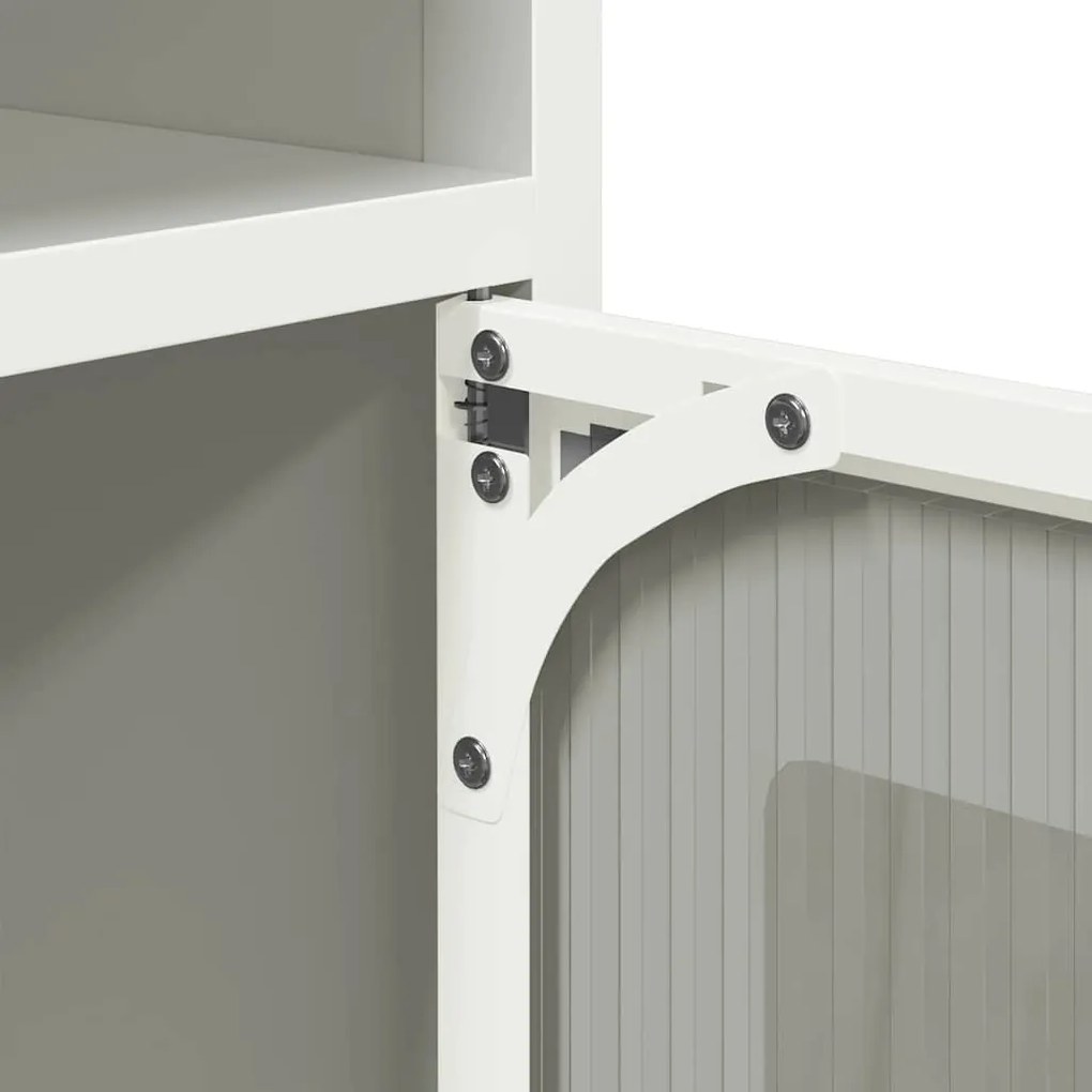 Mesa de cabeceira 36x39x78 cm aço laminado a frio branco