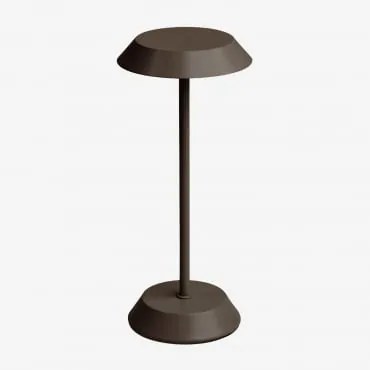 Lâmpada De Mesa Led Sem Fios Para Exterior Em Ferro Oravella Castanho Chocolate - Sklum