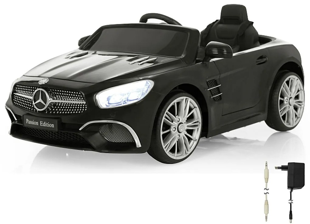 Carro elétrico infantil bateria 12V Mercedes-Benz SL 400 Preto