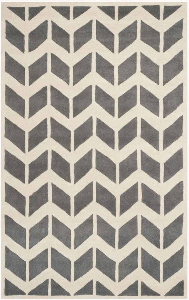 Tapete de lã artesanal de pelo comprido Brenna