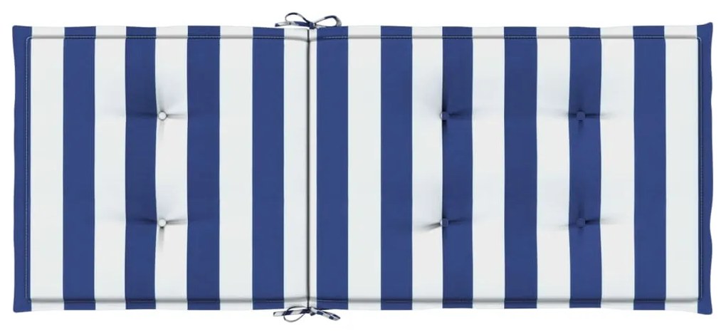 Almofadões cadeira encosto alto 2 pcs tecido riscas azul/branco