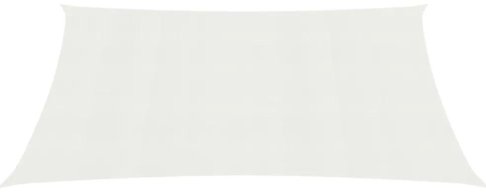 Para-sol estilo vela 160 g/m² 3x6 m PEAD branco
