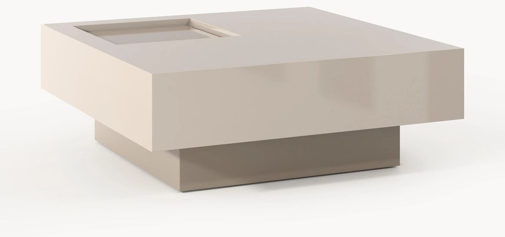 Mesa de centro quadrada com arrumação Alessa