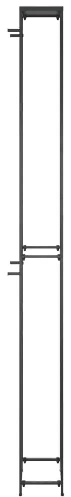 Garrafeira para 57 garrafas 34x18x200 cm ferro forjado preto