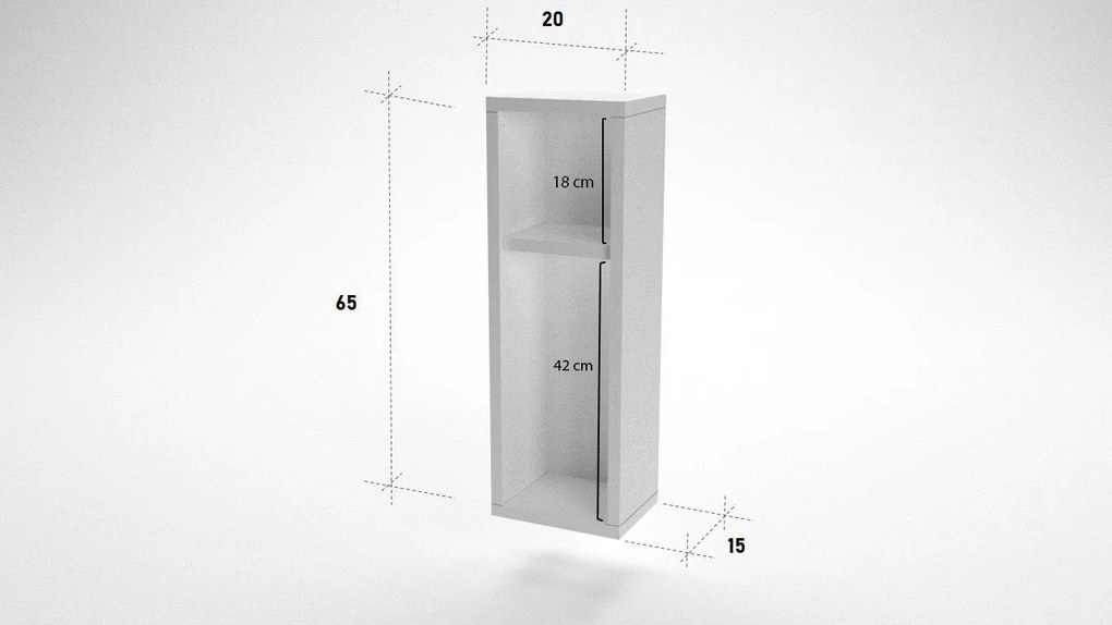 Mesa de Cabeceira Turra – Branco – 20x65x15 cm