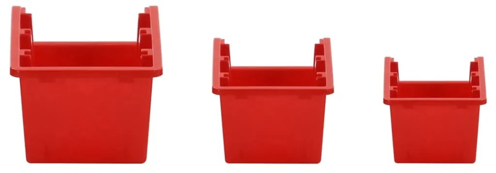26pcs conjunto prateleiras de oficina 77x39cm PP vermelho/preto