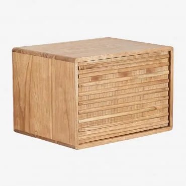 Conjunto De Móvel De Casa De Banho Suspenso 60x45 Cm Em Madeira Deleyna Madeira Natural & Sem Lavatório & Sem Espelho & Sem Torneira - Sklum
