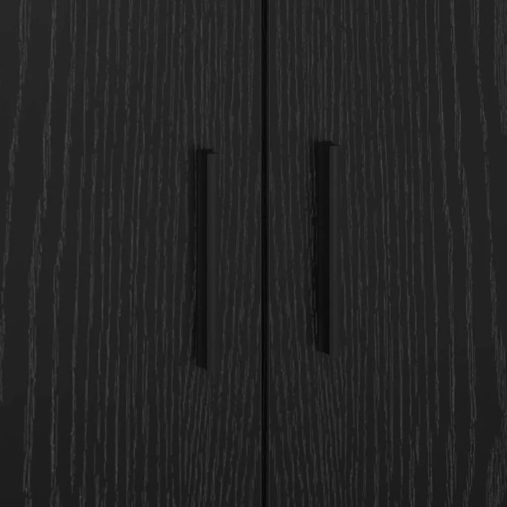 Cama de Armazenamento Preto Carvalho 75x190 cm