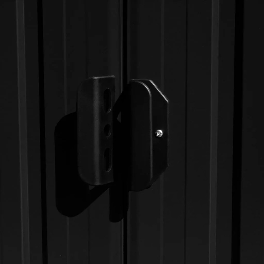 Abrigo de jardim 257x392x181 cm metal antracite
