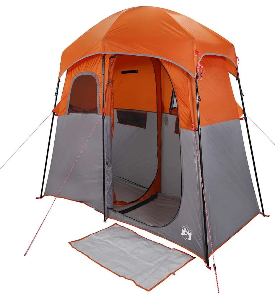 Tenda para duche para 2pessoas tecido impermeável cinza/laranja