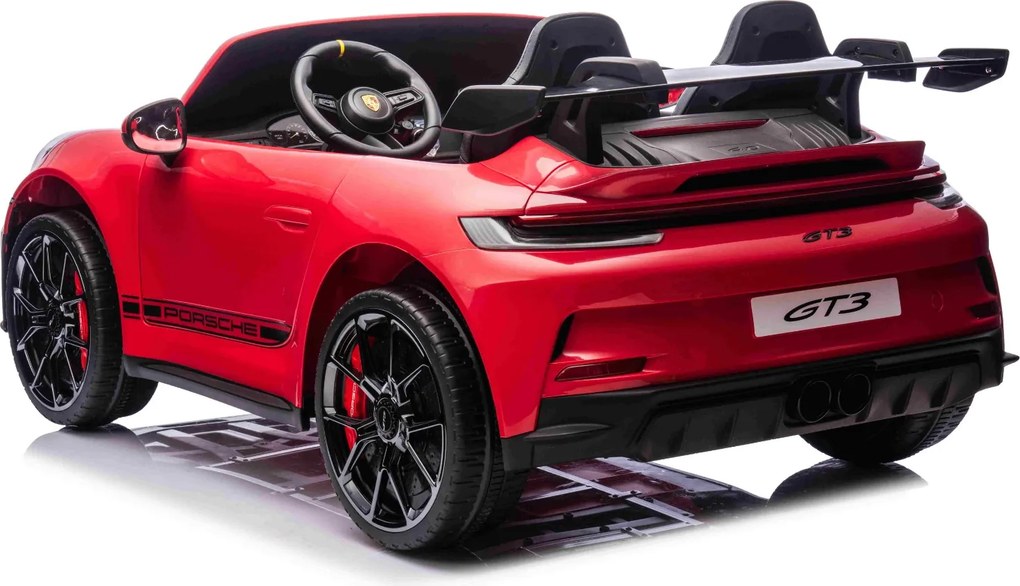 Carro elétrico para crianças Porsche 911 24V 4x4, 2 lugares, controlo remoto, entrada USB/AUX, motores de 200W, bateria de lítio, luzes LED licença OR