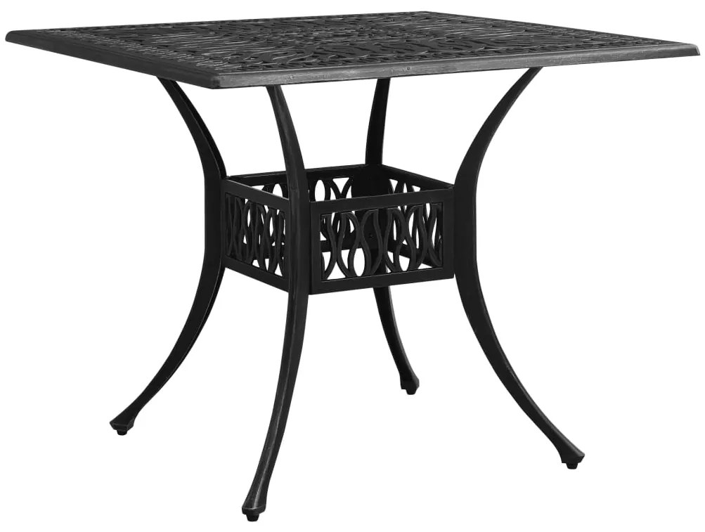 315589 vidaXL Mesa de jardim 90x90x73 cm alumínio fundido preto