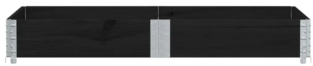 Vaso/floreira de jardim 150x100cm madeira de pinho maciça preto