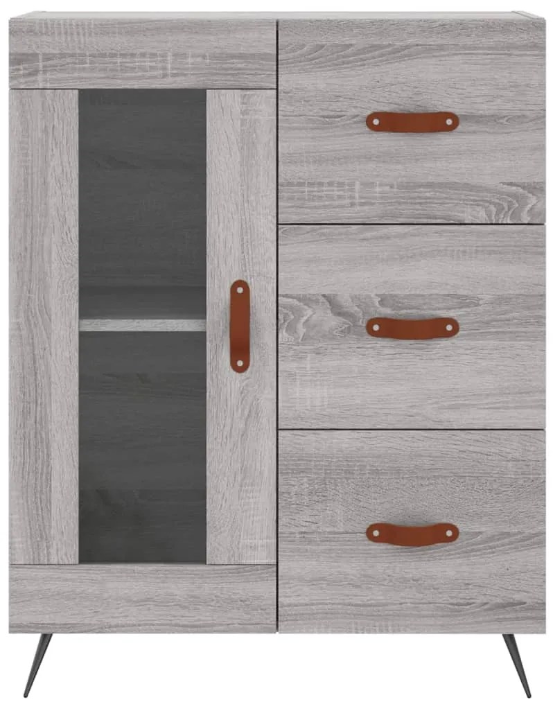 Armário alto 69,5x34x180 cm derivados de madeira sonoma cinza