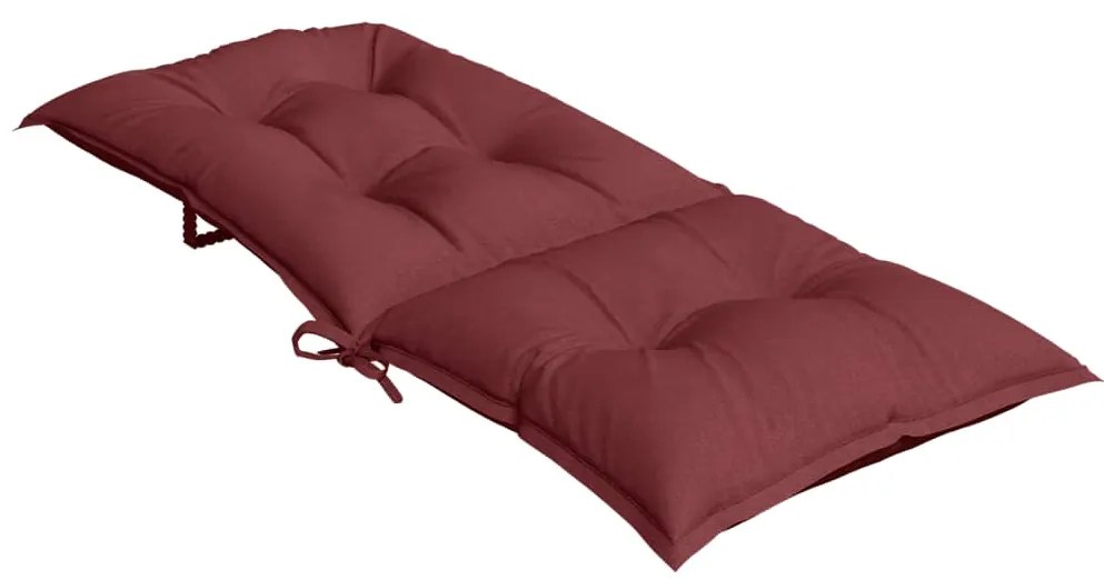 Almofadões cadeiras altas 2 pcs mesclado tecido vermelho tinto