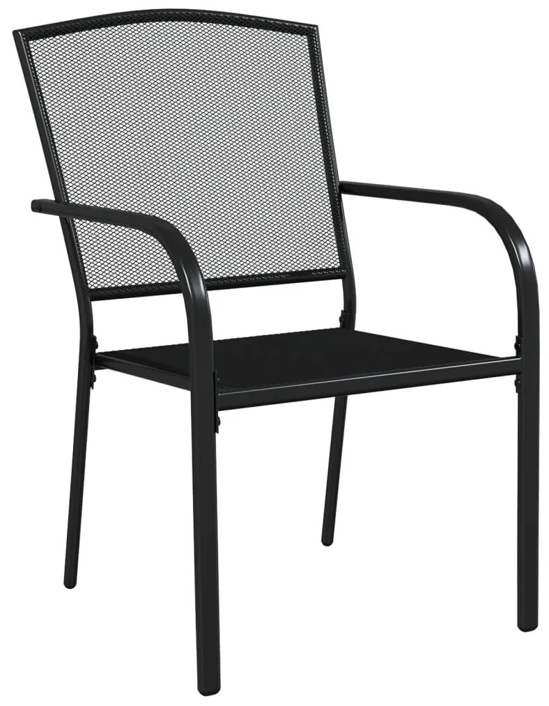 3 pcs conjunto de jantar para jardim aço antracite