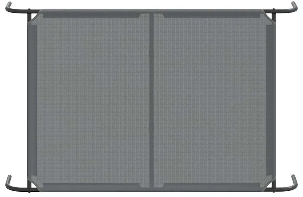 Cama para cães elevada 130x80x20 cm Textilene e aço cinzento