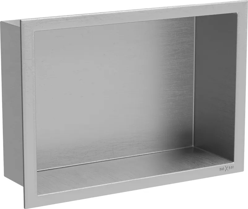 Mexen X-Wall-R prateleira embutida com aba 30 x 20 cm, inox - 1910302010