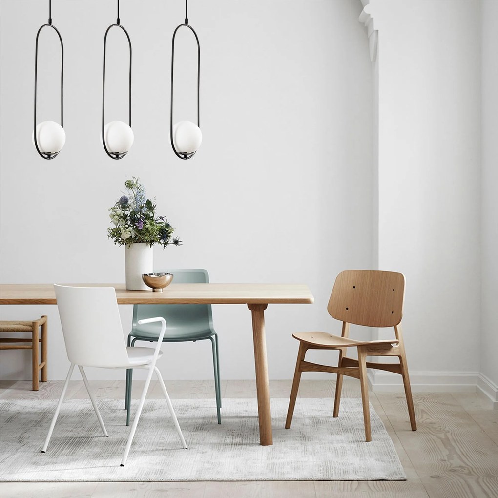 Candeeiro Chandelier Mudoni – Preto – 70 x 15 cm