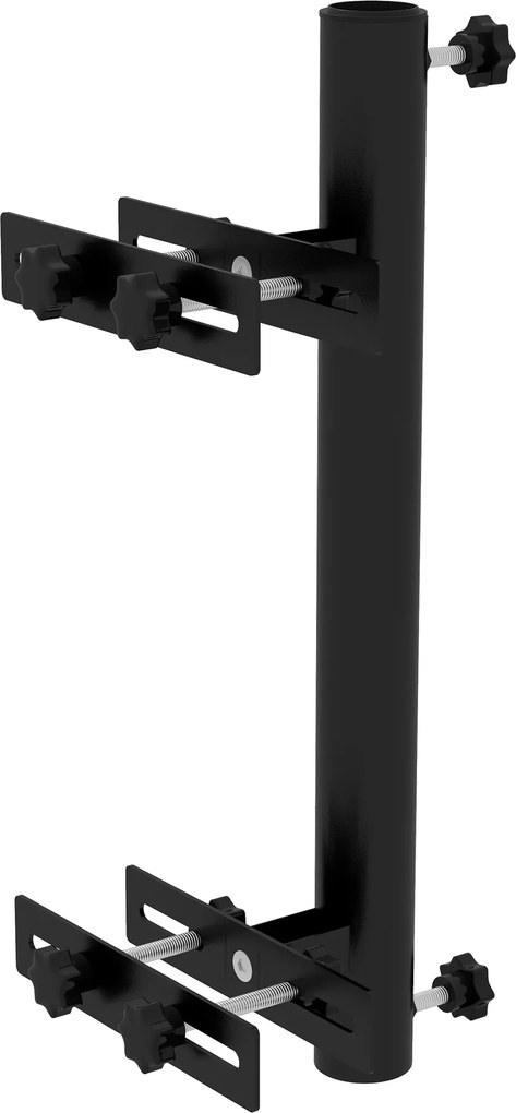 Base para guarda-sol, fixação para guarda-sol de varanda, suporte para guarda-sol para balaustrada, para mastros de 48 mm e 38 mm preto