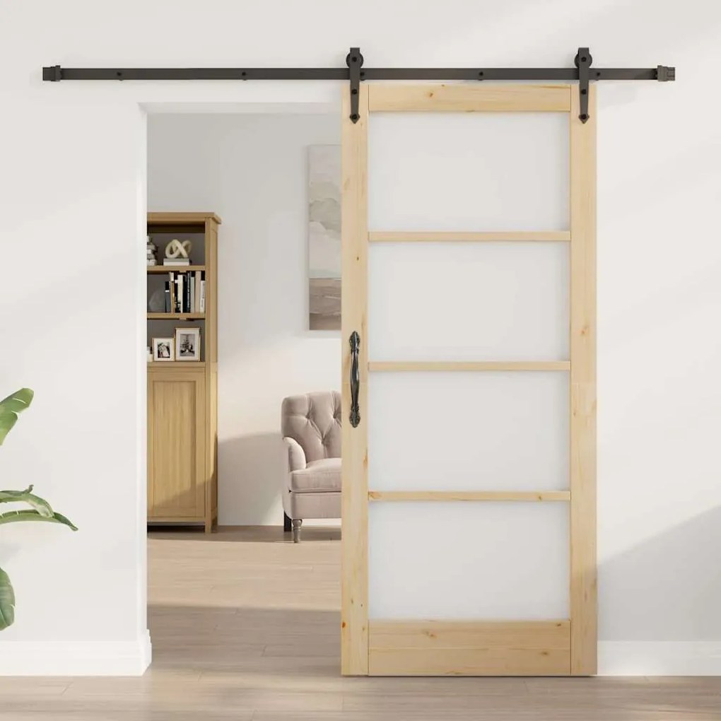 Porta Deslizante vidaXL com Conjunto de Hardware 'ORKDAL'86x198.5 cm