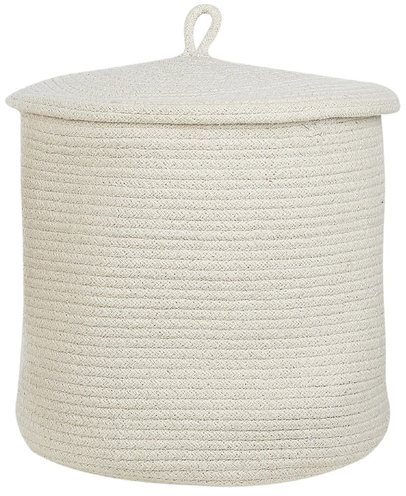 Conjunto de 2 cestos em algodão branco SILOPI Beliani