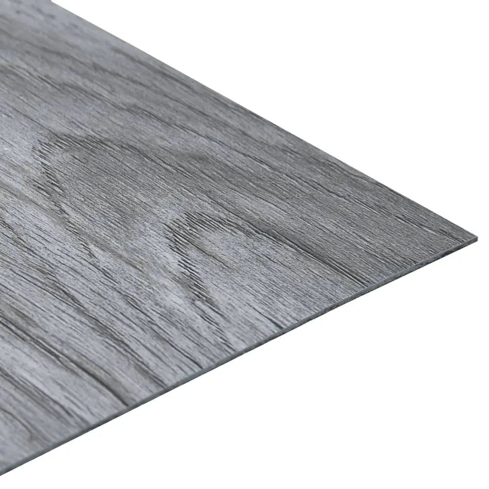 Tábuas de soalho autoadesivas 5,11 m² PVC cinzento-claro