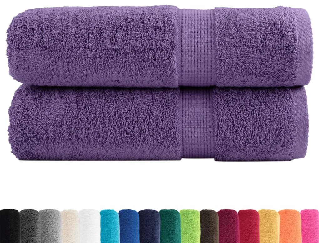 Toalhas de mãos premium SOLUND 2pcs 50x100 cm 600 gsm roxo