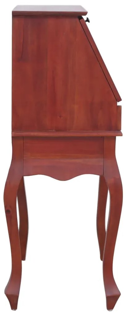 Escrivaninha 78x42x103 cm madeira de mogno maciça castanho