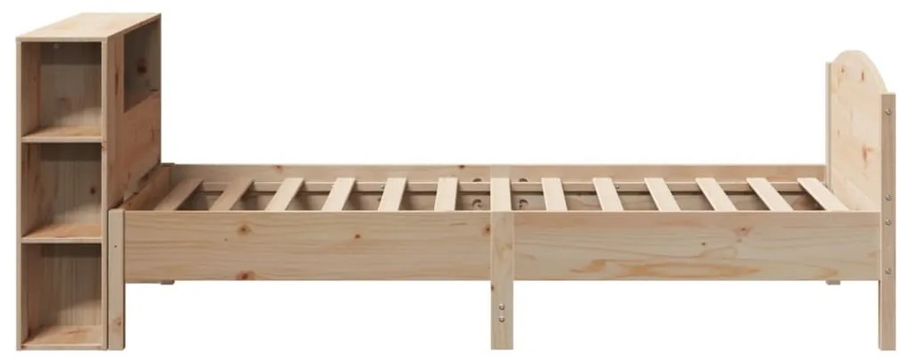Cama com estante sem colchão 90x200 cm pinho maciço