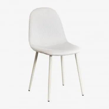 Cadeira De Jantar Glamm Deluxe Beige Creme & Bombazina Crema Linho - Sklum
