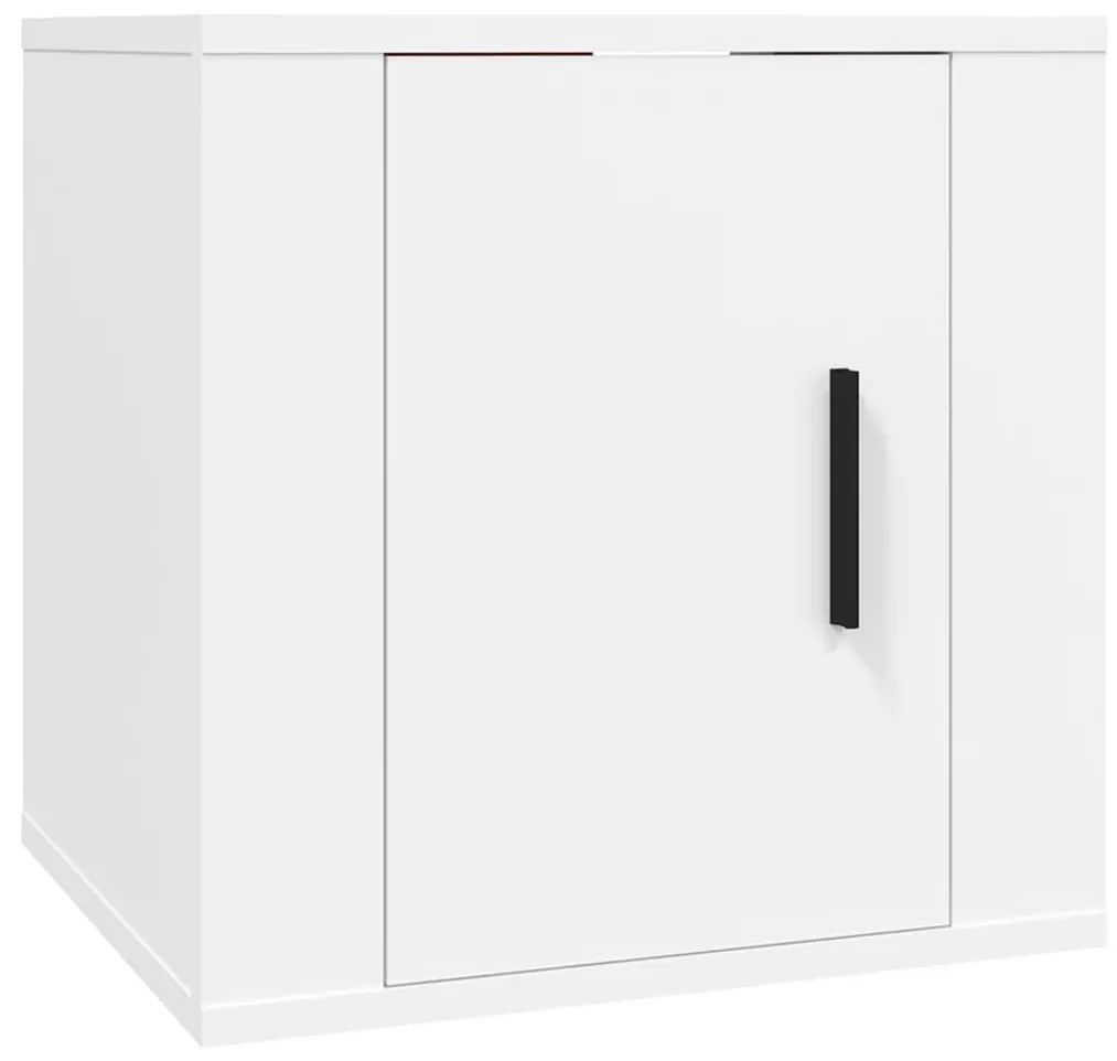 Conjunto móveis de TV 8 pcs madeira processada branco