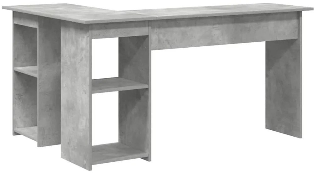 Secretário de Computador Cinza-Concreto Cinza concreto
