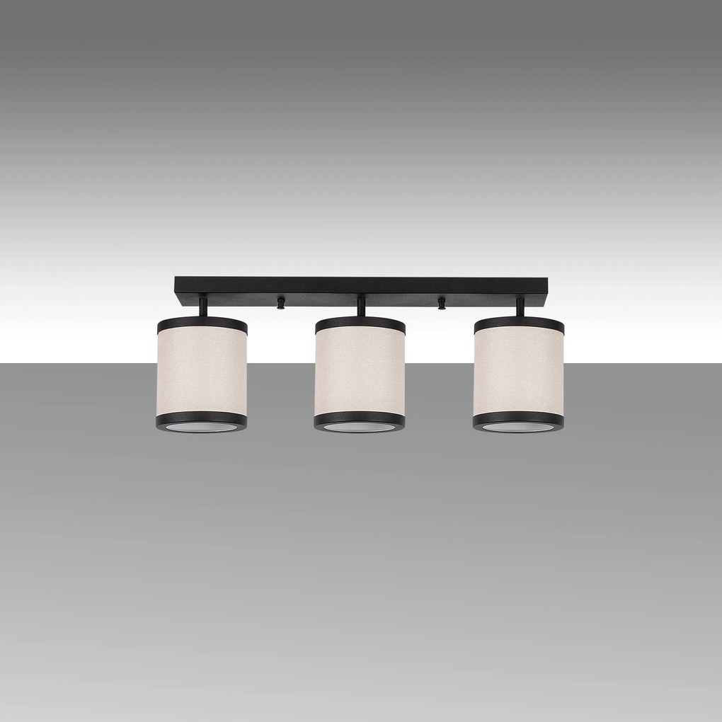 Candeeiro de Teto Way – Preto e Branco – 66 x 20 x 21 cm