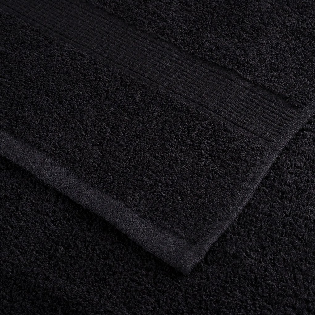 Toalhas Premium "SOLUND" 25 pcs Preto 100x200 cm 550 gsm