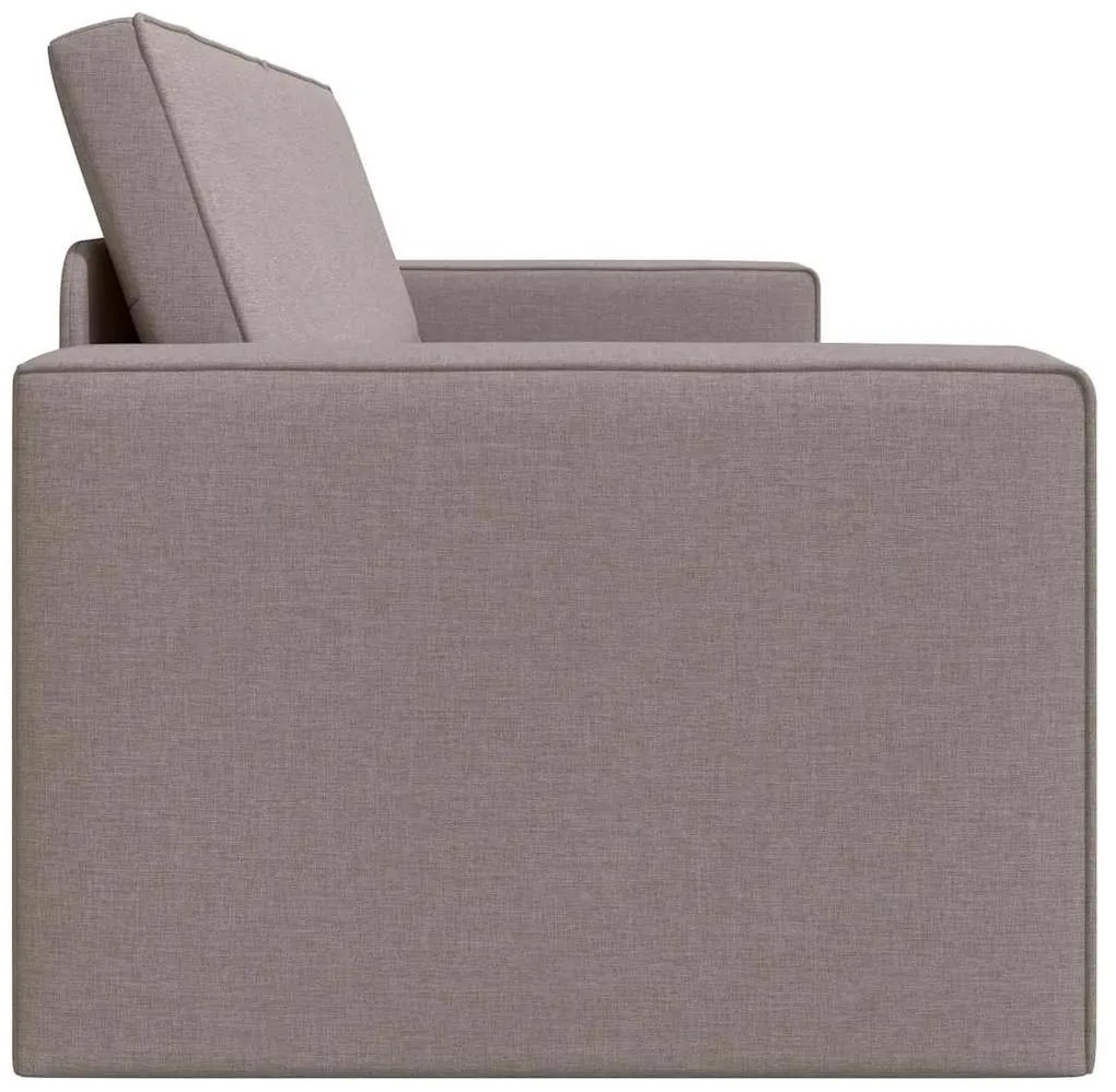 Sofá-Cama de Chão 2 em 1 Taupe 245x150x60.5 cm Tecido