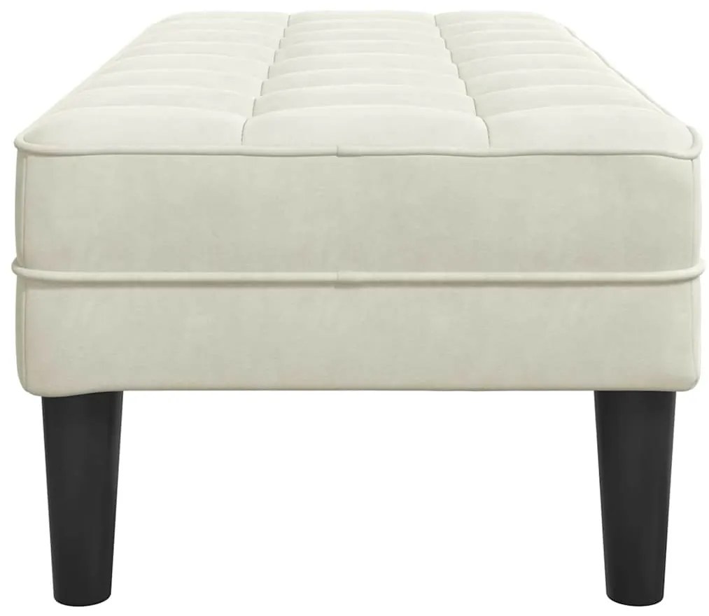 Banco vidaXL Creme 113 cm Veludo