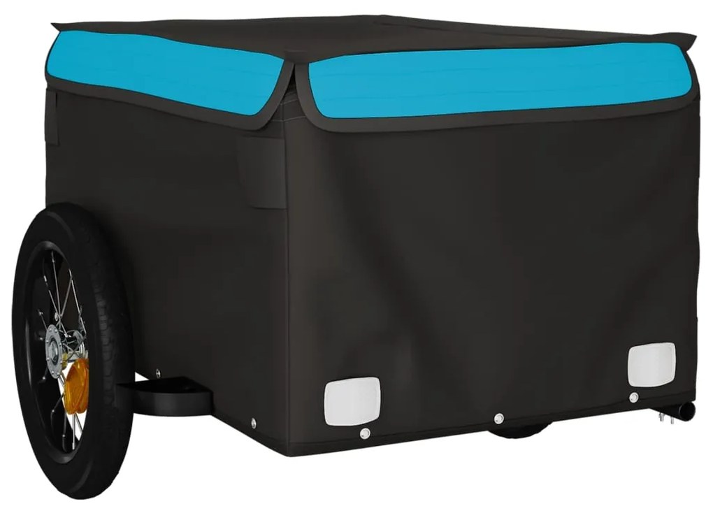 Reboque para bicicleta 30 kg ferro azul e cinza
