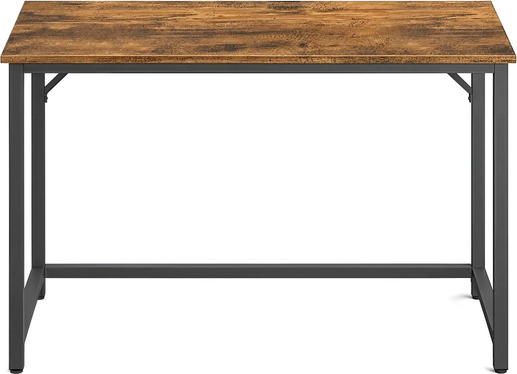 Secretaria para escritório em casa 100 x 50 x 75,5 cm, mesa de computador estável, fácil de montar Castanho-preto vintage