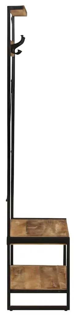 Suporte para roupas 80x40x190cm madeira mangueira maciça áspera
