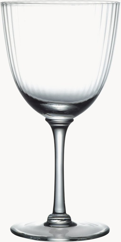 Copos de vinho branco em cristal artesanal Ripple, conjunto de 4