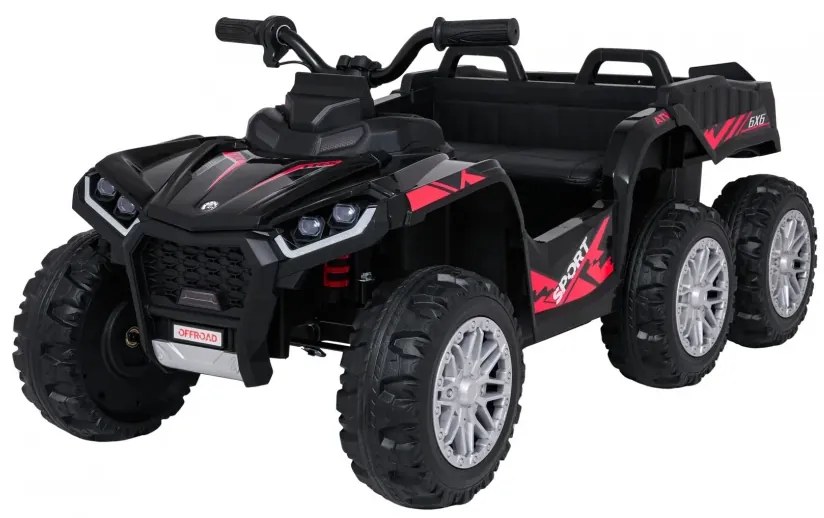 Moto 4 elétrica para crianças 12V 4x4 Sport TX ATV, Rodas Espuma EVA, assento couro ecológico Preta