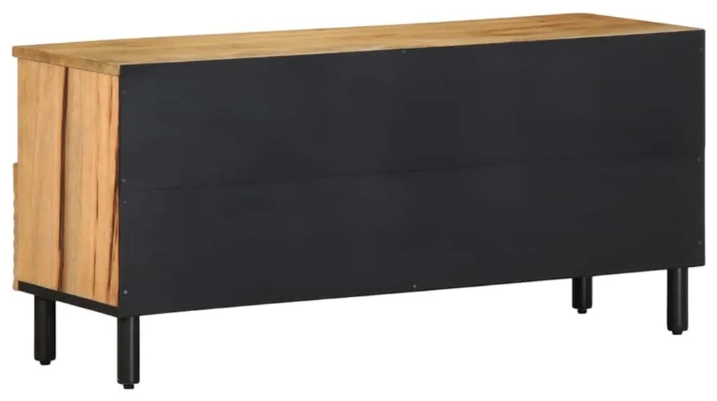 Móvel de TV 100x33x46 cm madeira de mangueira maciça castanho