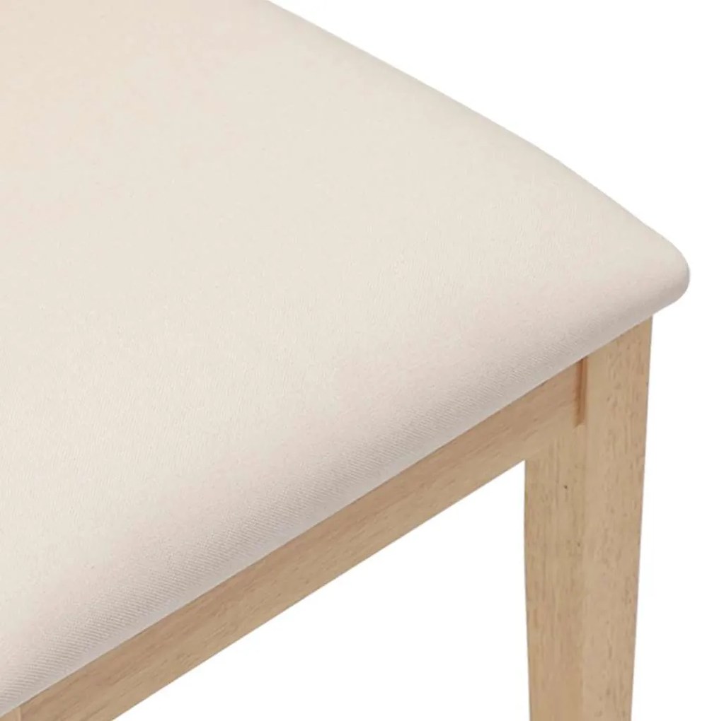 Cadeiras de jantar com almofadões 2 pcs madeira maciça