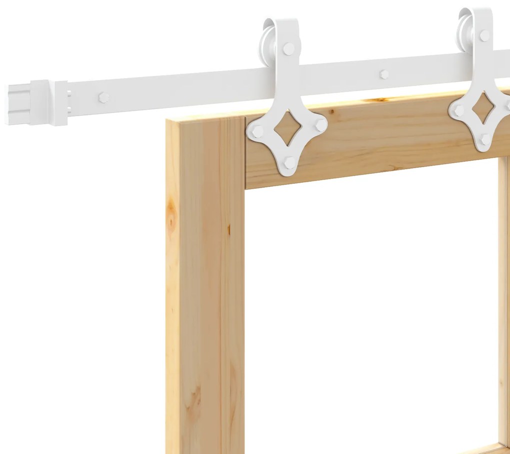 Conjunto de Porta Deslizante vidaXL com Hardware 83x232 cm Madeira Sól